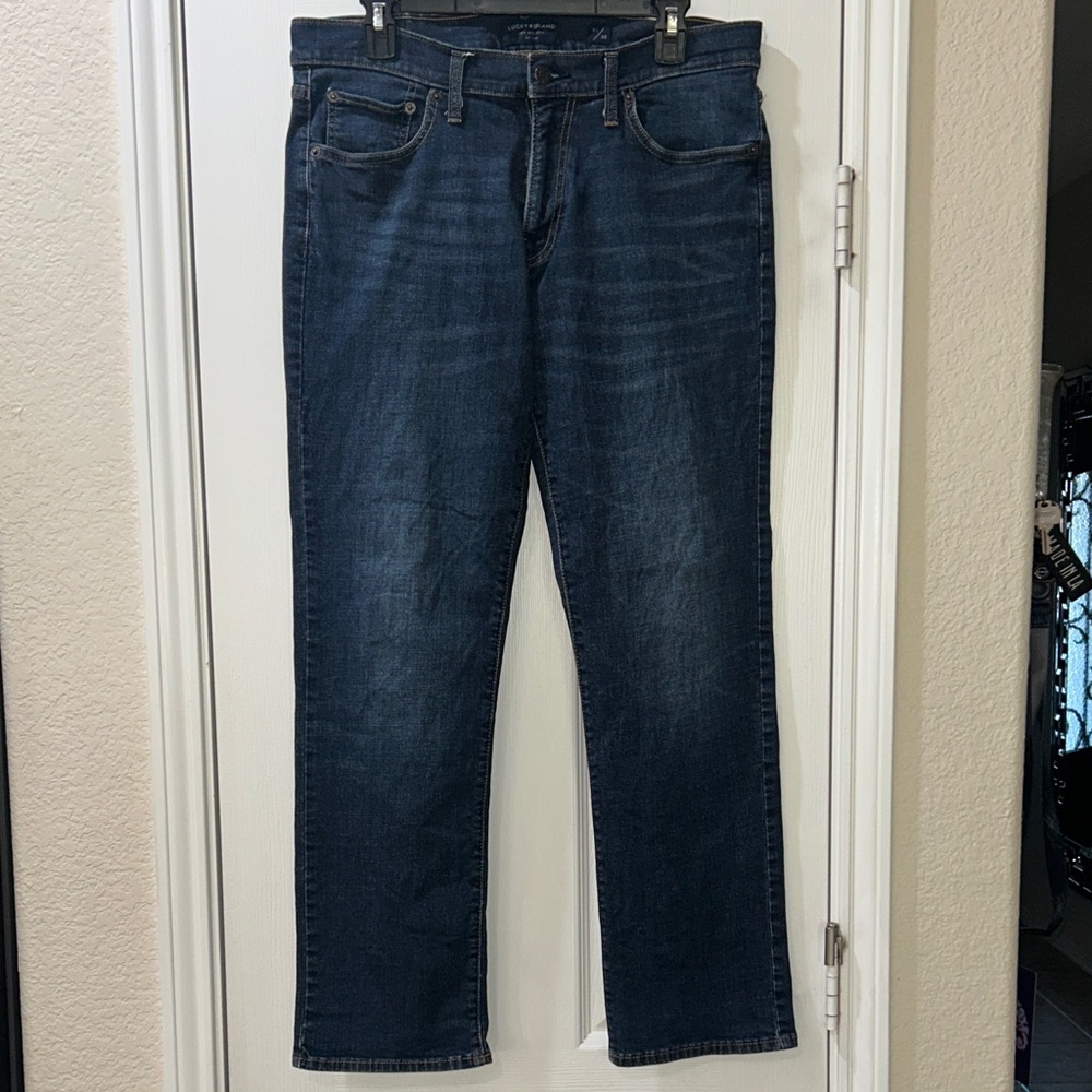 Lucky Brand Men's Dark Blue Straight Jeans 32 x 30